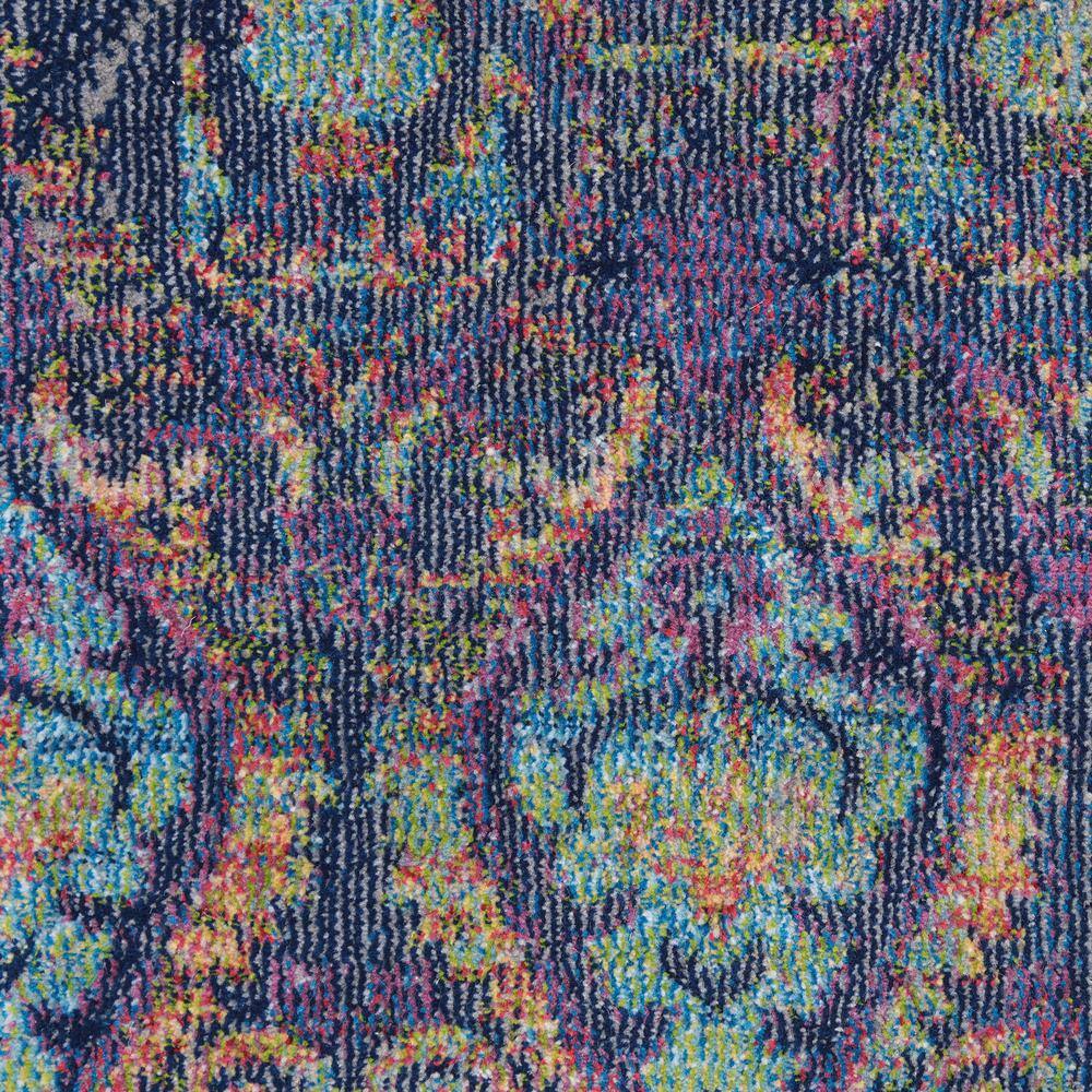 Silky Sheen Bohemian Navy 2' x 4' Synthetic Area Rug