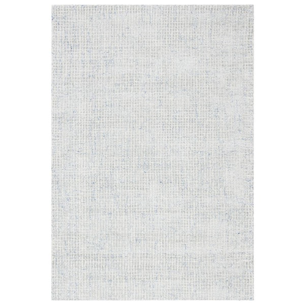 SAFAVIEH Abstract Silver/Blue 5 ft. x 8 ft. Solid Area Rug