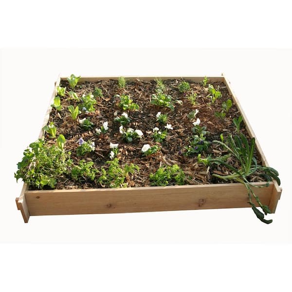 Unbranded 5 Ft. x 5 Ft. Shaker Style Raised Container Garden Box-DISCONTINUED