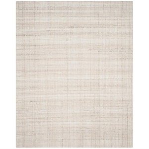 Abstract Ivory/Beige 8 ft. x 10 ft. Solid Area Rug