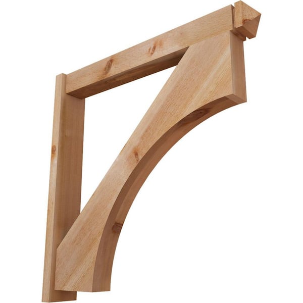 Ekena Millwork 6 in. x 42 in. x 42 in. Westlake Arts and Crafts Rough Sawn Western Red Cedar Outlooker