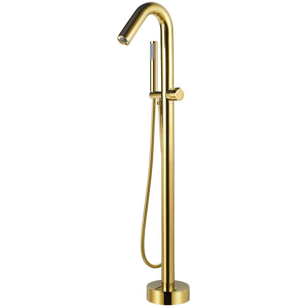 Single-Handle Claw Foot Tub Faucet Freestanding Floor Mount Roman Tub Fauce