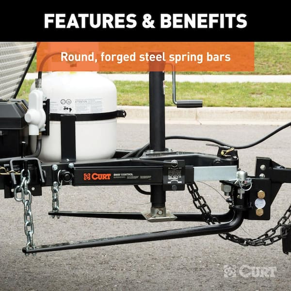 CURT MV Round Bar Weight Distribution Hitch Kit (8K - 10K lbs., 31-3/16