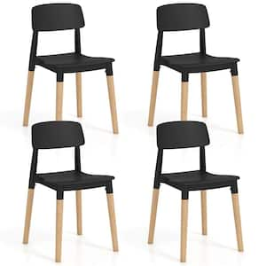 Black Beech Ergonomic Dining Chairs Set of 4