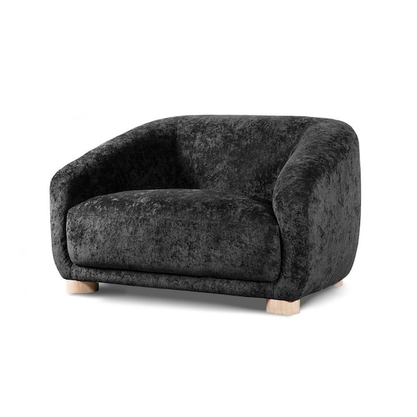 Furniture of America Waxley Black Chenille Arm Chair