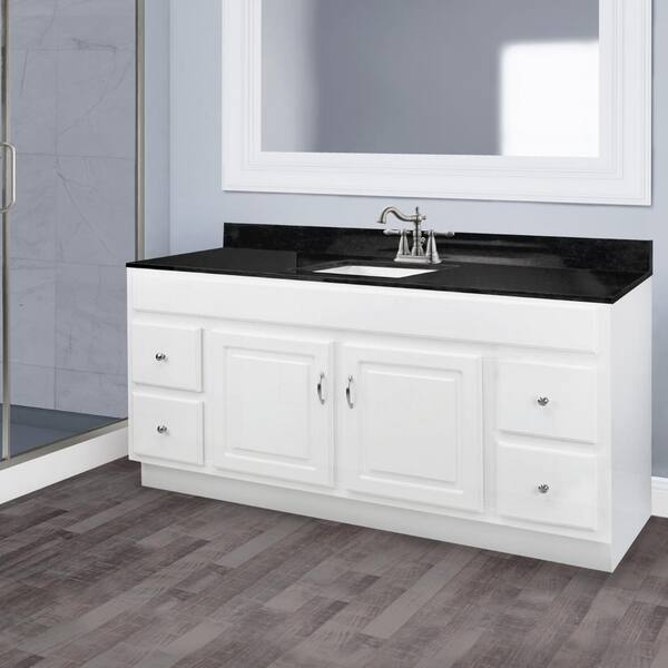 Design House Concord 60 In W X 21 In D Bath Vanity Cabinet Only In White Gloss Ready To Assemble 587030 The Home Depot