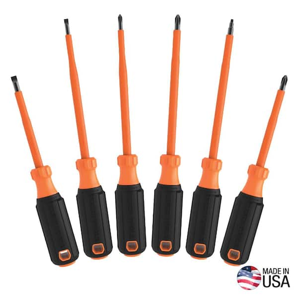 Klein Tools Screwdriver Set, 1000-Volt Insulated, (6-Piece)