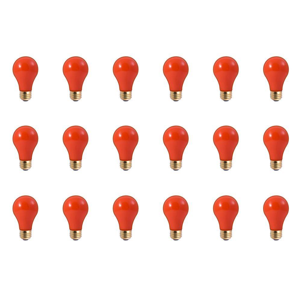 Bulbrite 25Watt A19 Ceramic Orange Dimmable Incandescent Light Bulb