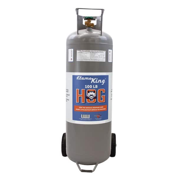 100 lbs. Horizontal and Vertical HOG Propane Cylinder with Wheels