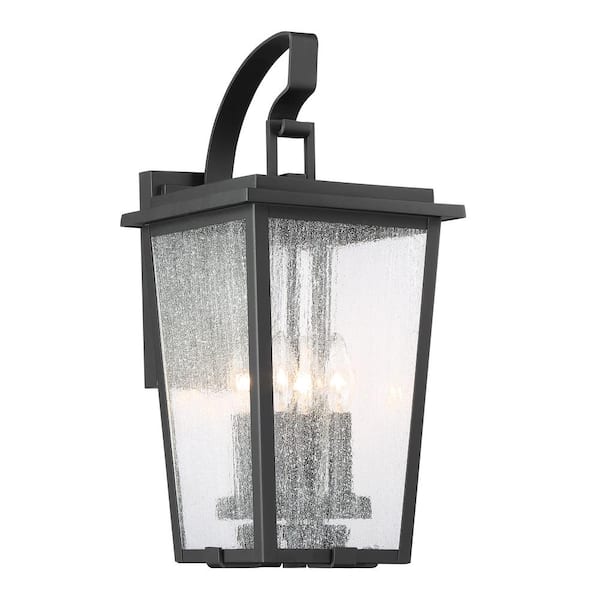 Cantebury Medium 4-Light Sand Black with Gold Outdoor Light Sconce