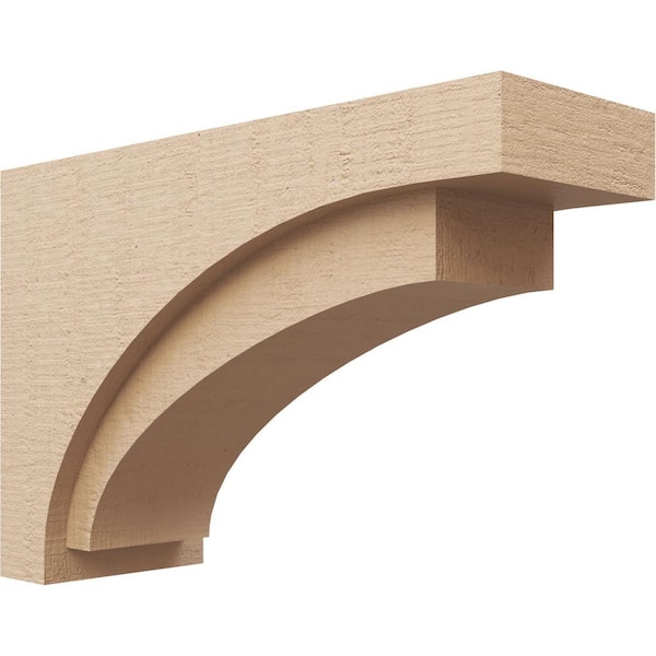 Ekena Millwork 8 in. x 16 in. x 24 in. Classic Rivera Rough Cedar Woodgrain TimberThane Corbel, Primed Tan