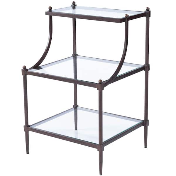 Peninsula 20 in. W Multi-Color Rectangular Mirror Top End/Side Table