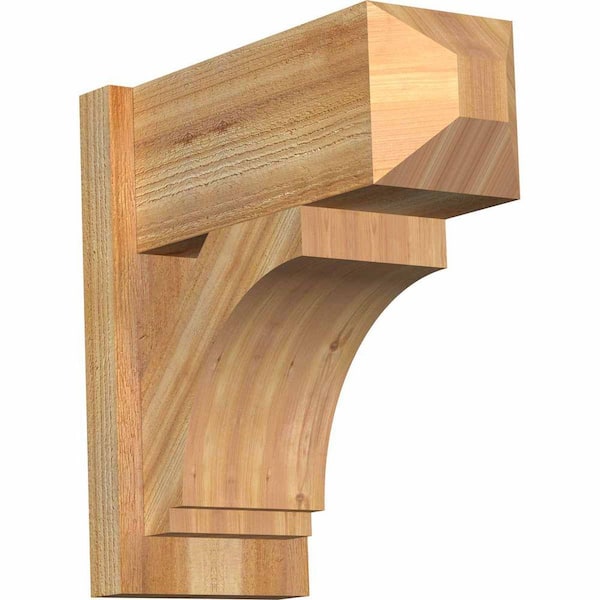 Ekena Millwork 8 in. x 18 in. x 18 in. Imperial Craftsman Rough Sawn Western Red Cedar Outlooker