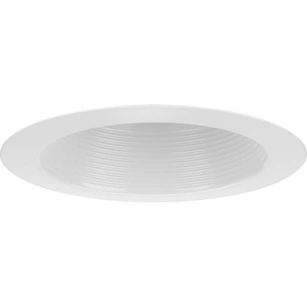 Progress Lighting 6 in. PAR38 Satin White Splay Baffle Recessed Trim for 6 in. Housing, 1 Pack