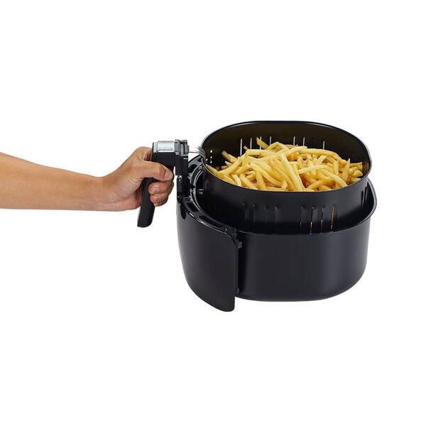 GoWISE USA 8-in-1 5.8 Qt. Black Electric Air Fryer with Recipe