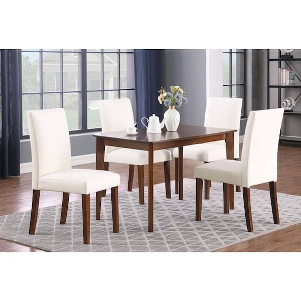 Dwell Home Inc Ada Walnut Wood 47 in. 4 Leg Rectangular Dwell Home Inc Ada Walnut Wood 47 in. 4 Leg Rectangular