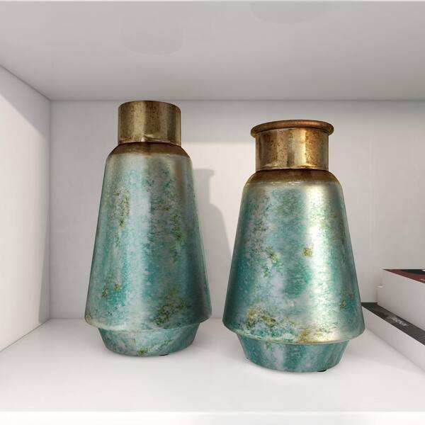 Vintage Blue Turquoise Glass Light Bulb Salt and Pepper Shakers 