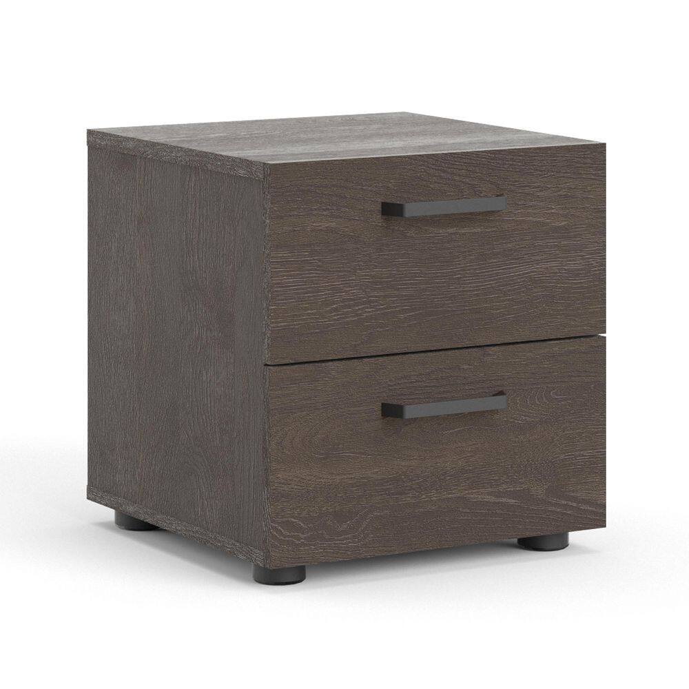 Dallas Dark Chocolate 2 Drawer Nightstand with Streamlined Hardware