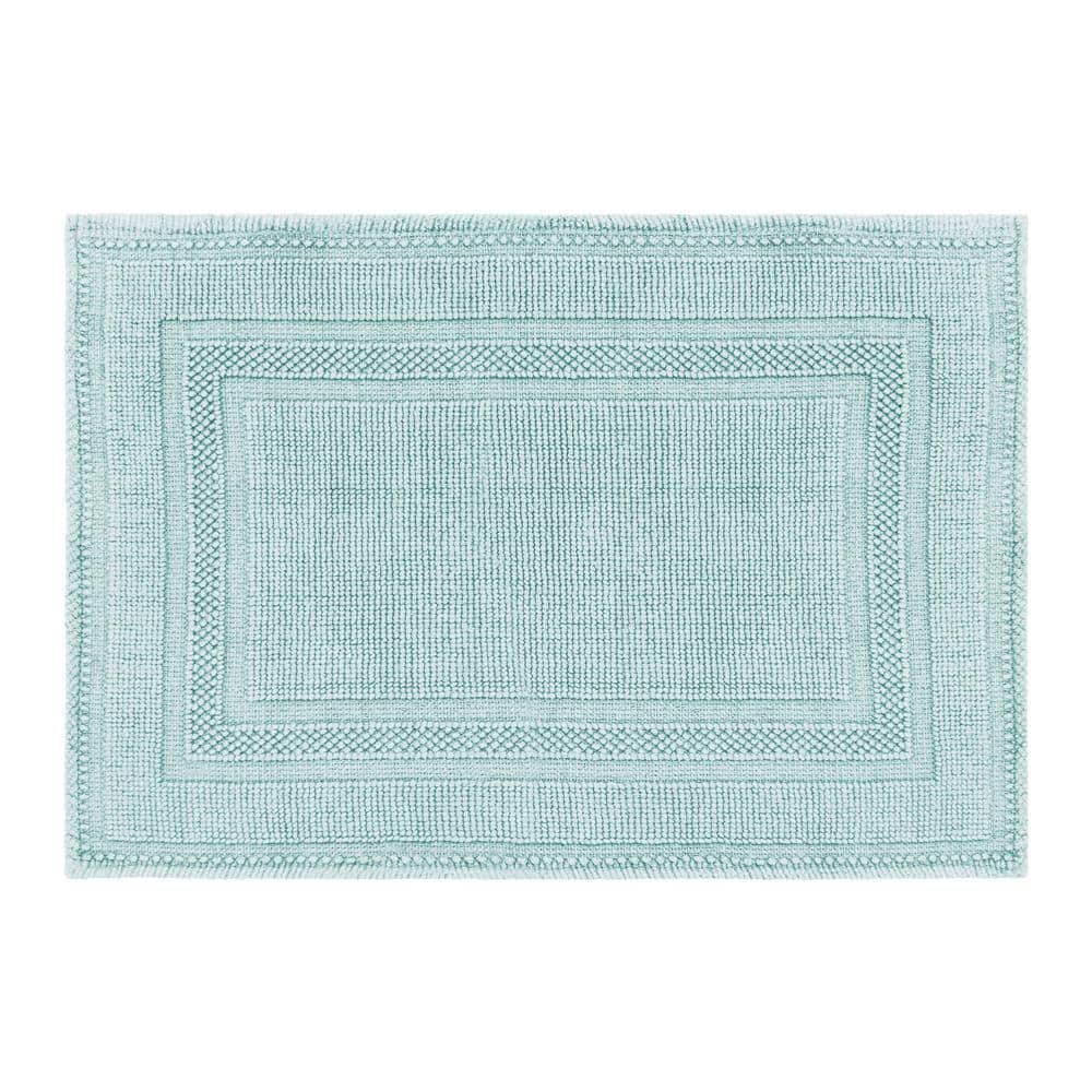Marine Blue Stonewashed Cotton Chic Bath Rug 21"x34"