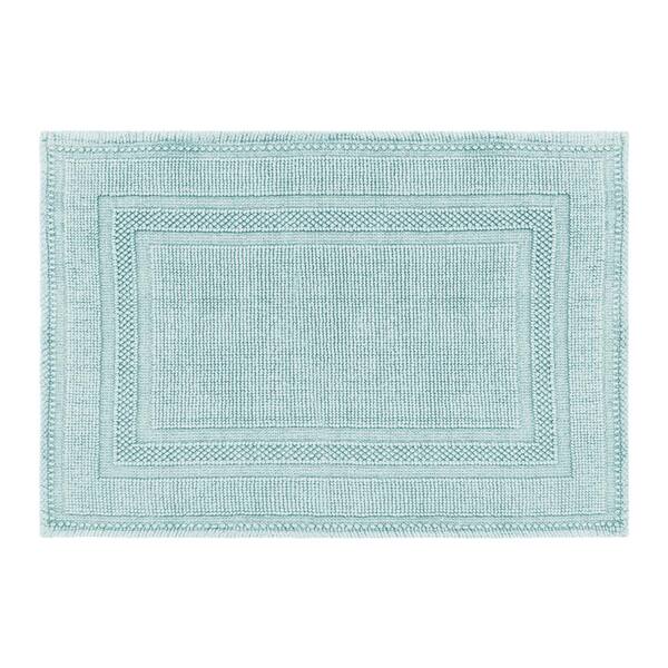 Stonewash Racetrack 21 in. x 34 in. Cotton Bath Rug in Marine Blue