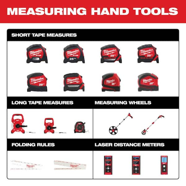 25FT X 1 Magnetic End Hook Tape Measure, Grip Tight Tools