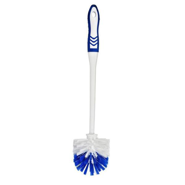 Alpine Industries 16 in Plastic Toilet Bowl Brush and Holder White