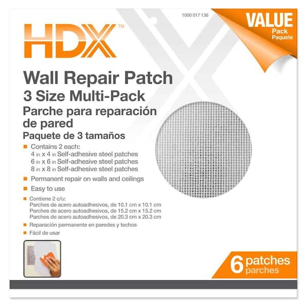 HDX 4, 6, 8 in. Multi Pro-Pack Drywall Repair Patches