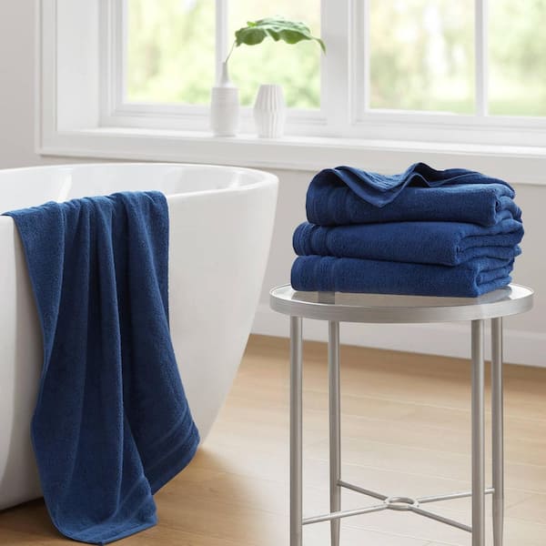 510 Design 400GSM Essential Bundle 4-Piece Indigo Cotton Bath Towel Set