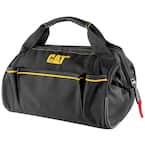 8 in. x 13 in. 3-Pocket Wide Mouth Tool Bag in Black