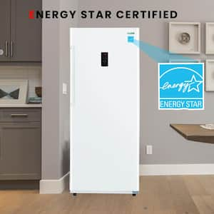 28 in. 14 cu. ft. 110V Frost Free Upright Freezer Refrigerator Convertible E-Star Garage Ready in White