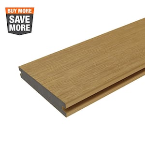 1 in. x 6 in. x 8 ft. Australian Red Cedar Solid with Groove Composite Decking Board, UltraShield Natural Magellan