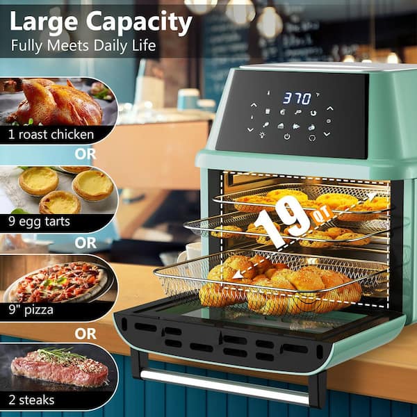 20 QT Air Fryer Toaster Oven Combo W/Visible Cooking Window ETL  Certification