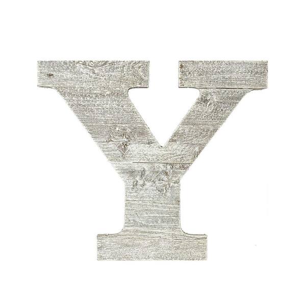 Whitewashed Wood Letter  "A" 5 inches Tall Free Standing 1 inch Thick 