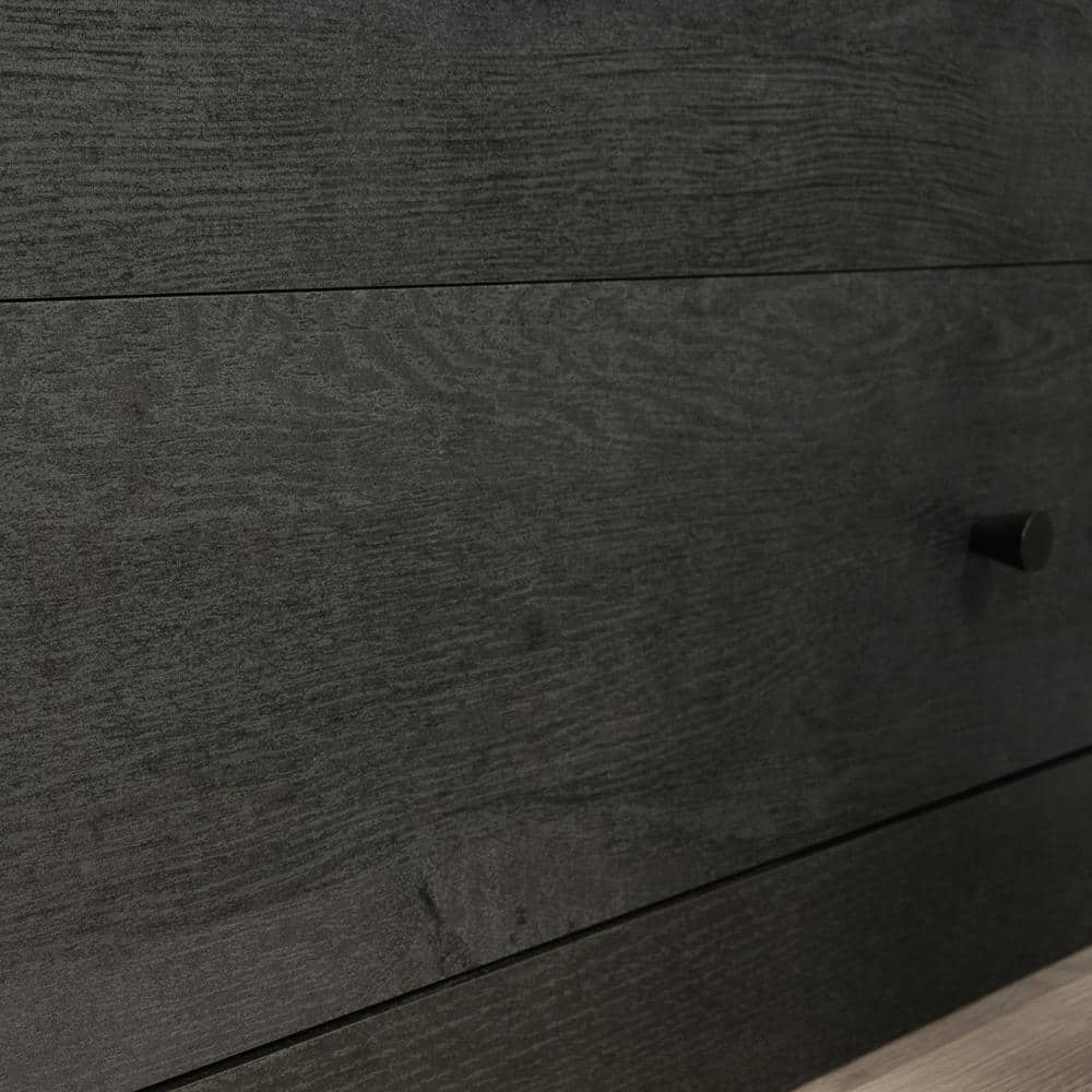 Raven Oak Twin Captain's Bed with Storage Drawers