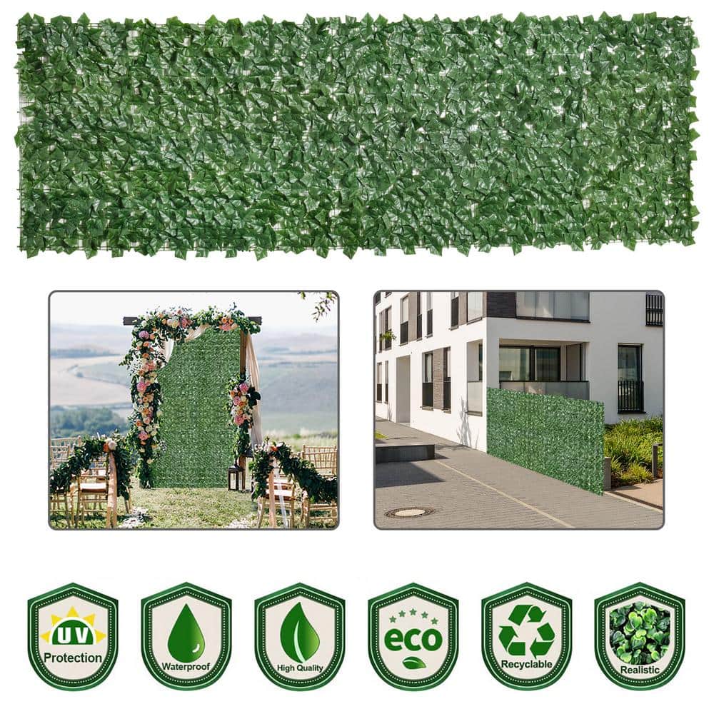 Outsunny 104cm Tall Dark Green Faux Ivy Privacy Fence