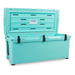 108 qt. 123 High Performance Durable Roto Molded Airtight Teal Cooler, (Open Box)