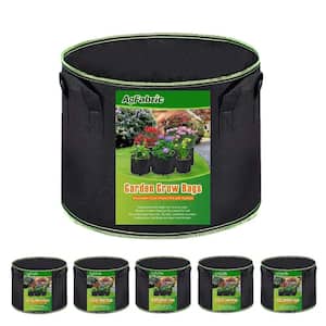 9.85 in. Dia x 8.6 in. H 3 Gal. Green Edge Garden Grow Bags for Plants, Potato, Tomato, Vegetable and Fruit (5-Pack)