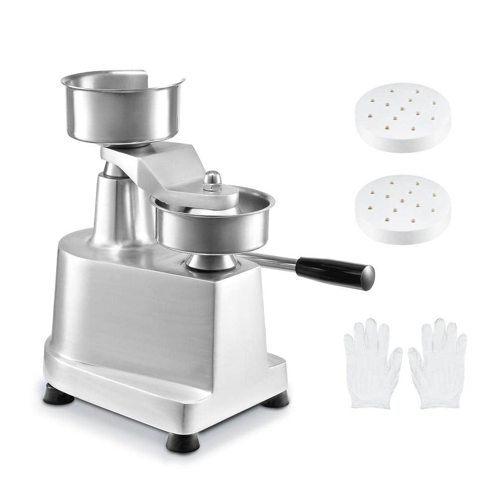 Commercial Burger Patty Maker, 130mm/5 in. Hamburger Beef Patty Maker, Heavy Duty Food-Grade Stainless Steel Bowl