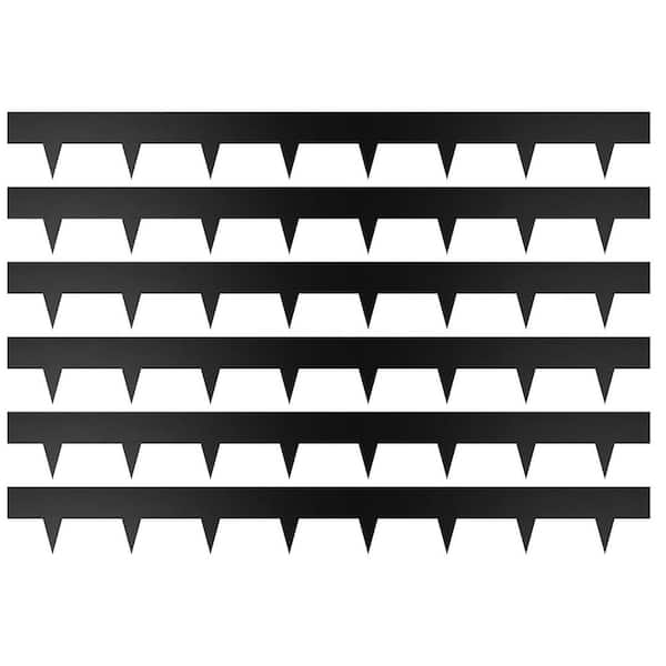 40 in. x 4.5in. Flexible Galvanized Steel Garden Lawn Edging Black Heavy Duty 10-Pack 33 ft. Total Length