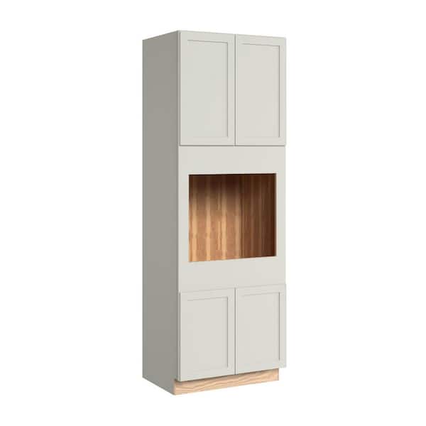 Thornton 33 in. W x 24 in. D x 96 in. H Assembled Plywood Shaker Single Oven Kitchen Cabinet in Moonshine