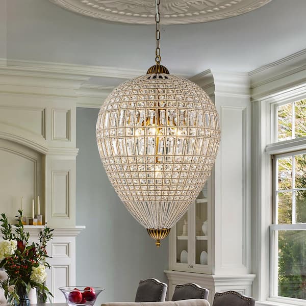 EDISLIVE Allenglade 5-Light Dimmable Brass Chandelier with Crystal Accent