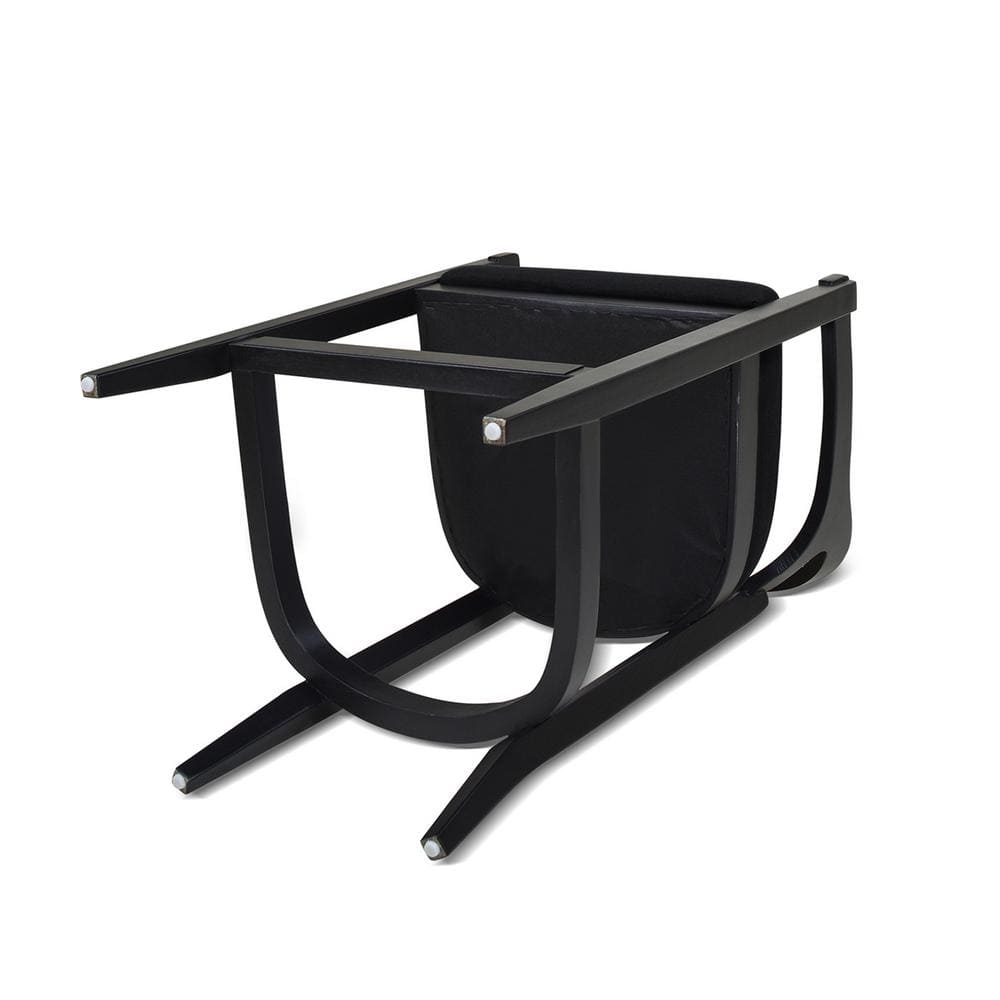 Americana 36.5" Black Oak Wood Cane Back Bar Stool