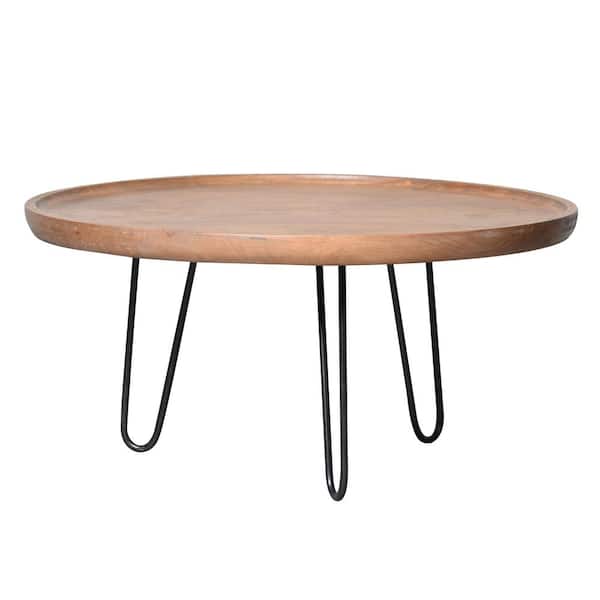 Black Round Wood Coffee Table Mb100641, 30 Round Solid Wood Coffee Table