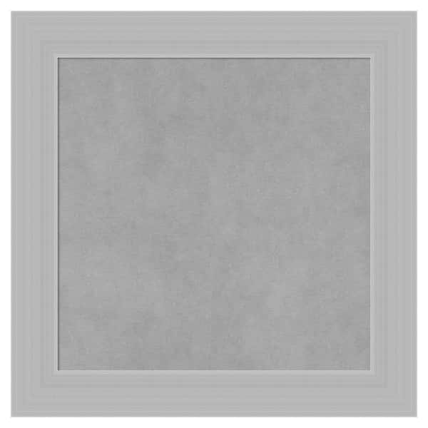 Amanti Art Brushed Sterling Silver 20 in. x 20 in. Framed Magnetic Board