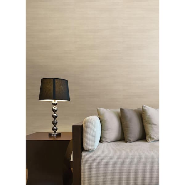 Beige Dermot Cream Horizontal Stripe Vinyl Non-Pasted Textured Wallpaper