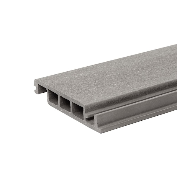 Water-Shedding 1 in. x 6 in. x 16 ft. Driftwood Interlocking Composite Deck Board