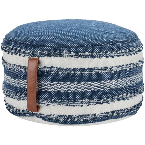 Mina Victory Navy Geometric 20 in. x 20 in. Indoor/Outdoor Throw Pillow