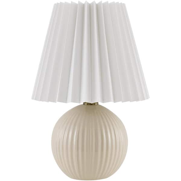 Ferez FRZ-007 12 in. H x 8 in. W x 8 in. D Accent Table Lamp, White