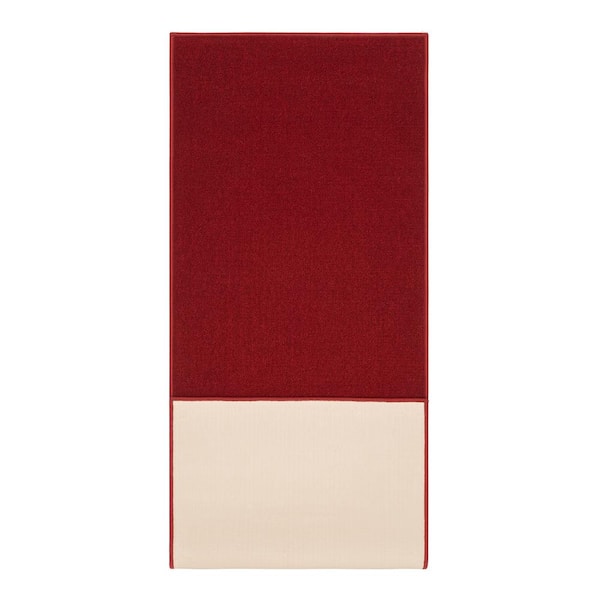 Ottomanson Ottohome Collection Non-Slip Rubberback Modern Solid 2x5 Indoor  Runner Rug, 1 ft. 8 in. x 4 ft. 11 in., Red OTH8400-20X59 - The Home Depot