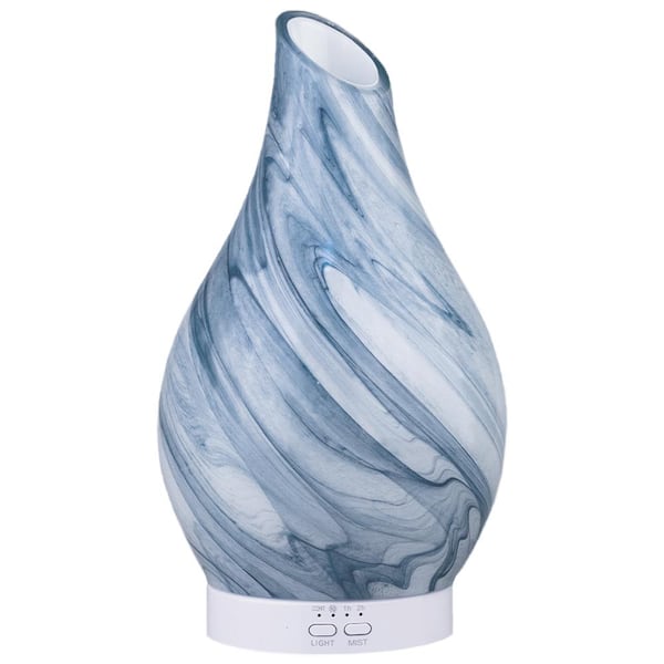 HAWOO Blue in Glass Essential Oil Diffuser with 7-Color Night Light